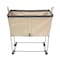 Steele Canvas Basket 4 BU Rectangle Elevated Truck Natural Canvas w/Black Vinyl - 2in Casters 92E4CNATVBLKM2S - alternate 3